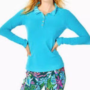 Lilly Pulitzer Hutton Polo UPF 50+ size small, Seabreeze Blue